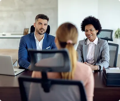 Hiring managers interviewing a candidate